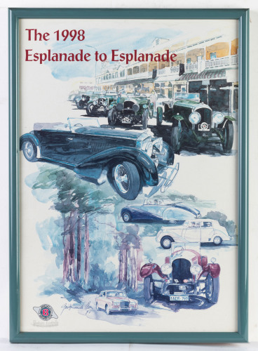 BENTLEY: Four framed & glazed Bentley display pieces