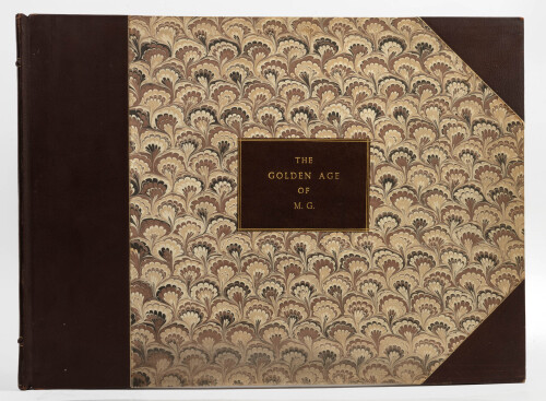 MG: 'The Golden Age of MG - A Pictorial History of MG from 1925 to the Present Day', oversized hardcover book containing illustrations by James Dugdale, published 1980