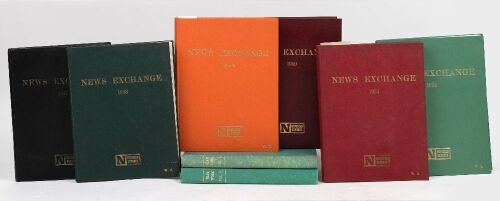 NUFFIELD EXPORTS: Eight hardcover books with rare bound Nuffield Exports periodical magazines 'News Exchange' and 'Teamwork'