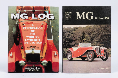 MG: Two hardcover books relating to MG