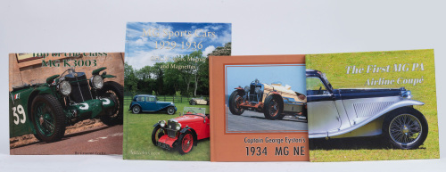MG: Four hardcover books relating to MG
