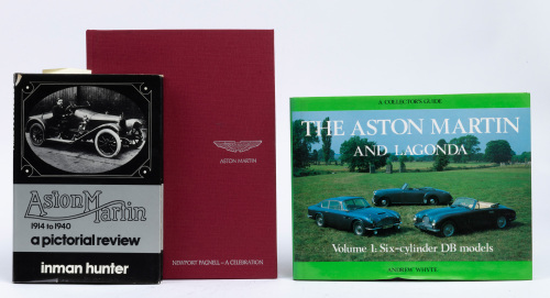 ASTON MARTIN: Three hardcover books relating to Aston Martin