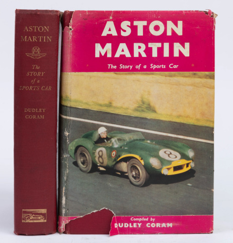 ASTON MARTIN: Two hardcover copies of 'Aston Martin - The Story of a Sports Car' by Dudley Coram, 1957