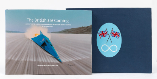 BRITISH LAND SPEED: 'The British Are Coming' by Mike Varndell, hardcover book in slipcase, limited edition (128/150), signed by three British record holders & author, published 2011