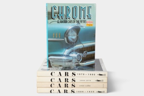 CARS OF THE DECADES / YEARS: Five hardcover books relating to cars of the decades & years [Location: Melbourne]