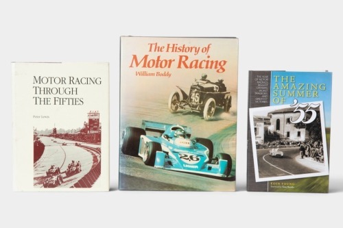 MOTOR RACING HISTORY: Three hardcover books relating to motor racing history