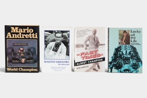 AMERICAN RACING: Four books relating to American racing drivers and identities [Location: Melbourne]