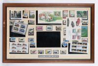 BRITISH: Three framed & glazed stamp set collections all relating to British cars or racing [Location: Melbourne] - 4