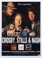 CROSBY STILLS & NASH: A signed poster for the 1990 Australian Crosby, Stills & Nash Tour, signed by each band member, 68cm high, 48cm high [Location: Melbourne]