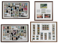 AMERICAS: Four framed & glazed stamp set collections featuring cars from the Americas [Location: Melbourne]