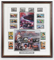 MOTORSPORT: Three framed & glazed motorsport stamp set collections, largest 47cm high, 73cm wide [Location: Melbourne] - 2