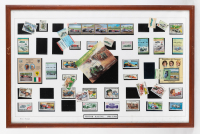MOTORSPORT: Three framed & glazed motorsport stamp set collections, largest 47cm high, 73cm wide [Location: Melbourne] - 4