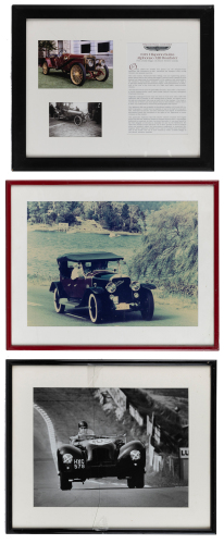 PHOTOGRAPHS: Three large framed & glazed car photographs