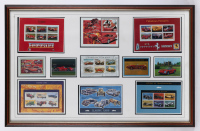 STAMP SETS: Four automotive framed & glazed stamp set collections - 5