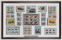 STAMP SETS: Four automotive framed & glazed stamp set collections [Location: Melbourne] - 3