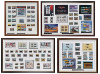 STAMP SETS: Four automotive framed & glazed stamp set collections [Location: Melbourne]