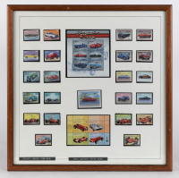 STAMP SETS: Four automotive framed & glazed stamp set collections [Location: Melbourne] - 5