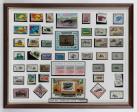 STAMP SETS: Four automotive framed & glazed stamp set collections [Location: Melbourne] - 2