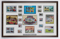 STAMP SETS: Four automotive framed & glazed stamp set collections [Location: Melbourne] - 4