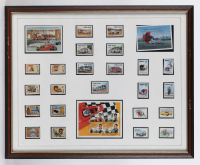 STAMP SETS: Four automotive framed & glazed stamp set collections [Location: Melbourne] - 5