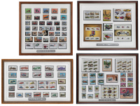 STAMP SETS: Four automotive framed & glazed stamp set collections [Location: Melbourne]