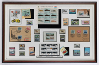 STAMP SETS: Four automotive framed & glazed stamp set collections - 2