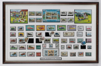 STAMP SETS: Four automotive framed & glazed stamp set collections - 4