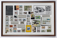 STAMP SETS: Four automotive framed & glazed stamp set collections - 5