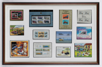 STAMP SETS: Four automotive framed & glazed stamp set collections - 2