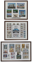 STAMP SETS: Three automotive framed & glazed stamp set collections [Location: Melbourne]