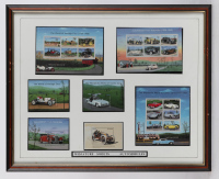 STAMP SETS: Three automotive framed & glazed stamp set collections [Location: Melbourne] - 2