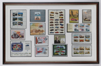 STAMP SETS: Three automotive framed & glazed stamp set collections [Location: Melbourne] - 4