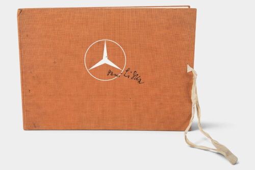 DAIMLER-BENZ: A rare 1955 Mercedes-Benz book titled 'Den Herzen Hinter Dem Stern' part of the Daimler-Benz illustration series, signed by Stirling Moss and two others********* [Location: Melbourne]