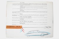 CITROEN iD 19: An early example of a Citroen iD 19 sales brochure, featuring the front wheel drive 58, hydro-pneumatic - 2