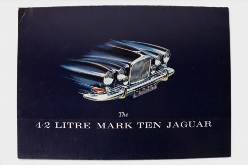 JAGUAR: A rare circa 1961 Jaguar 4.2 litre Mark Ten sales brochure, a fold out style brochure