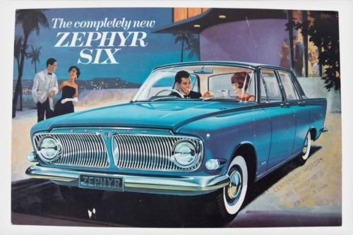 FORD ZEPHYR: A Ford Zephyr-Six sales brochure, a fold out style coloured brochure