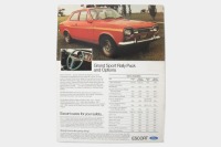 FORD ESCORT: A circa 1971 Ford Escort sales brochure, featuring the XL, Super, GT and twin cam, a 12 page colour brochure - 2