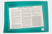 DE SOTO: A rare circa 1940's De Soto sales brochure, an 8 page fold out style brochure, titled "The Distinctive De Soto" - 2