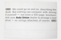 AUDI: A circa 1967 Audi sales brochure, featuring Audi super 90, Audi 80, Audi 80 variant - 2