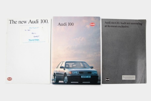 74 · AUDI: A trio of Audi sales brochures, featuring Audi 100 and CD models
