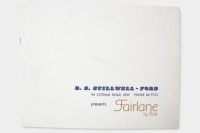 FORD FAIRLANE: A Ford Fairlane sales brochure, a 16 page high quality colour brochure, featuring both Fairlane 500 sedan and Fairlane Custom sedan range - 2