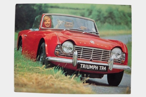 TRIUMPH TR4: A Triumph TR4 sales brochure, a very interesting fold out style brochure