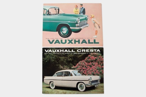 VAUXHALL: A pair of Vauxhall sales brochures, an 8 page circa 1958 Velox brochure, also a 4 page double sided Cresta brochure