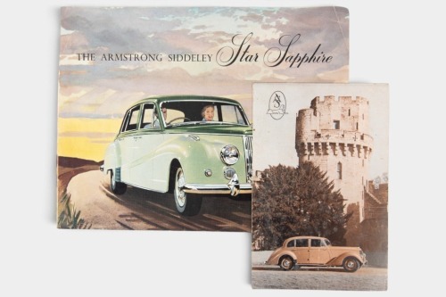 ARMSTRONG SIDDELEY: A pair of Armstrong Siddeley sales brochures, a fold out brochure with the Stokoe Motors Melbourne dealership stamp
