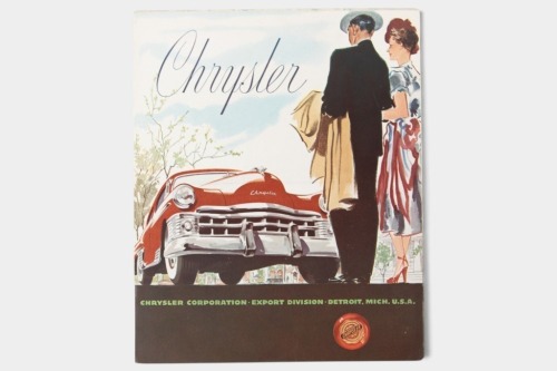 CHRYSLER: A rare Chrysler sales brochure, a 6 page fold out style brochure, covering the New Yorker, Royal, Windsor and Town & Country