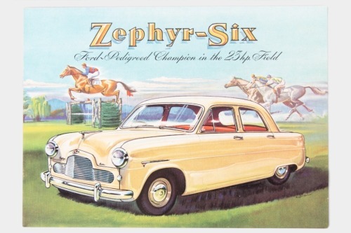 FORD ZEPHYR: An early Ford Zephyr-Six sales brochure, an 8 page coloured brochure