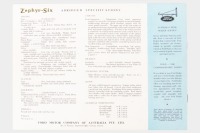 FORD ZEPHYR: An early Ford Zephyr-Six sales brochure, an 8 page coloured brochure - 2
