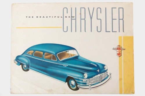 CHRYSLER: A rare 1949 Chrysler sales brochure, an 8 page fold out style brochure, covering the Royal and Windsor models