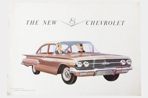 CHEVROLET: A rare 1960 Chevrolet sales brochure, an 8 page brochure featuring RHD models
