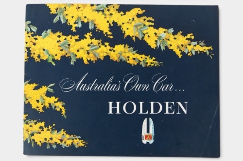 HOLDEN: A Holden FJ sales brochure, 16 pages, full colour, has Campbells Motors stamp inside